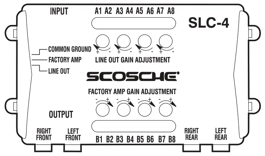 SCOSCHE SLC-4 Speaker Level Converter Amplifier Interface