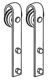 Movisa MVBDS02 Light Brown Single Unfinished Pine Wood Sliding Door fig 2