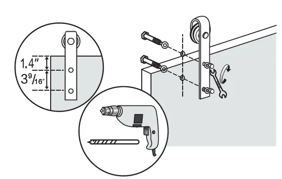 Movisa MVBDS02 Light Brown Single Unfinished Pine Wood Sliding Door fig 22