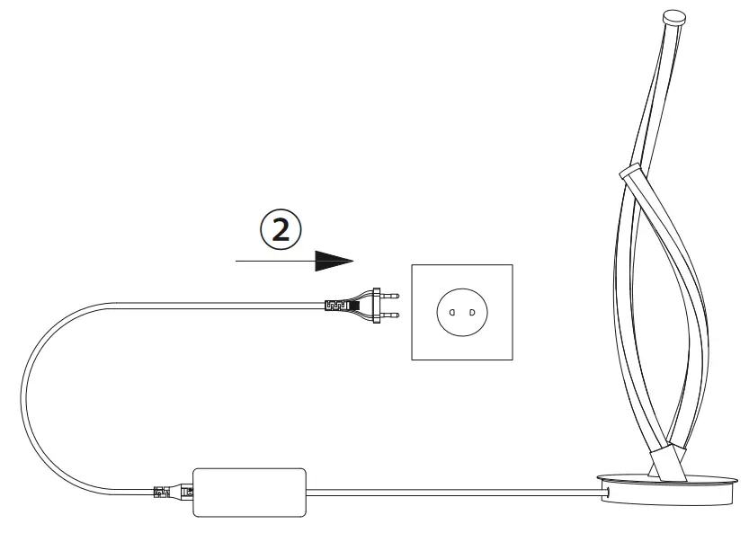 Paul Neuhaus 4339 55 Q MALINA Smart LED Table Lamp - connection