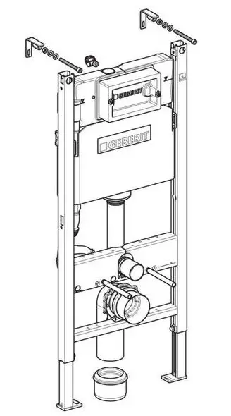 GEBERIT 111300005 Duofix Wall Mounted Toilet with Sigma Cistern - cover
