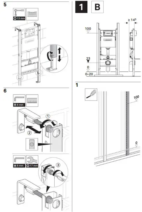 GEBERIT 111300005 Duofix Wall Mounted Toilet with Sigma Cistern - overview 3