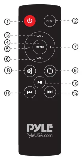 PYLE PBMSPG198 Street Blaster Wireless BT Streaming Boom Box Speaker- REMOTE CONTROL