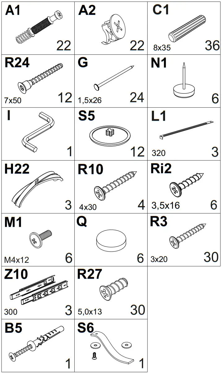 MONAKO 3S Chest of Drawers - FIG 2