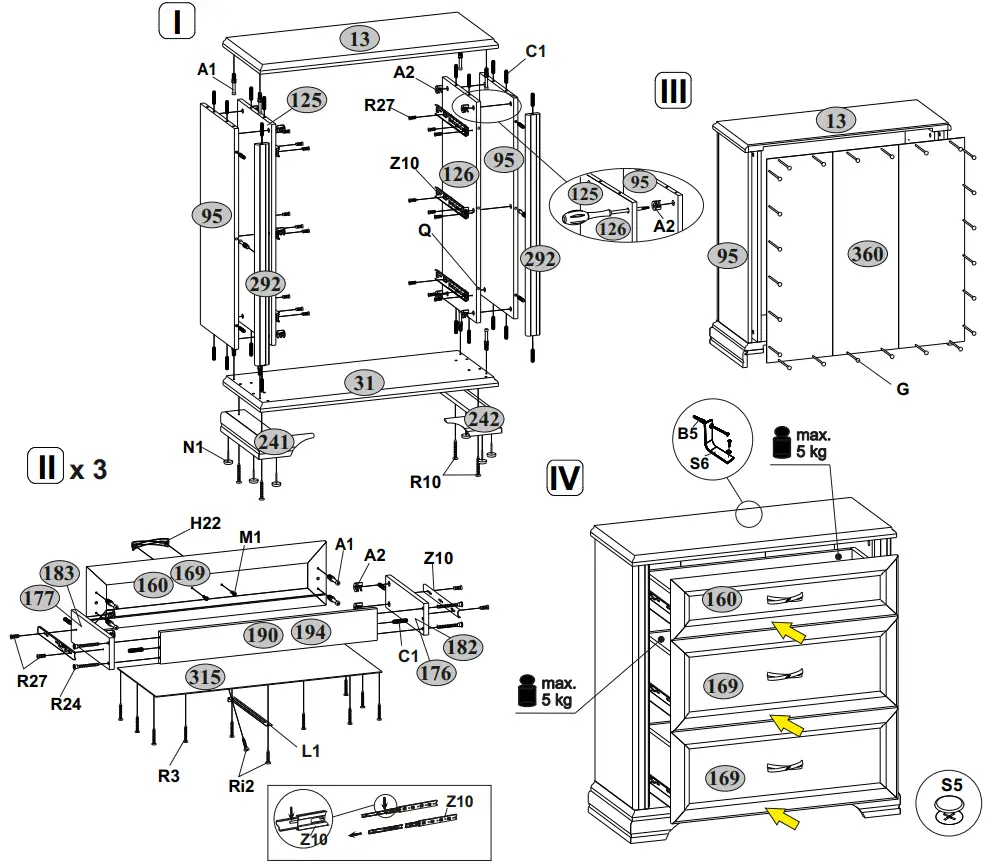 MONAKO 3S Chest of Drawers - FIG 3