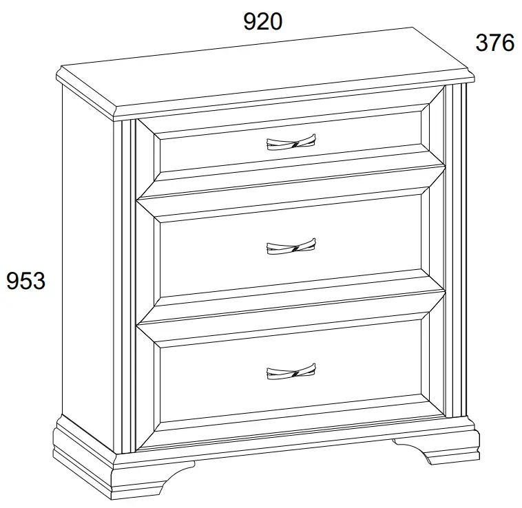 MONAKO 3S Chest of Drawers