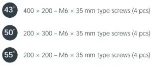 FIG 6 VESA Mounting Pattern