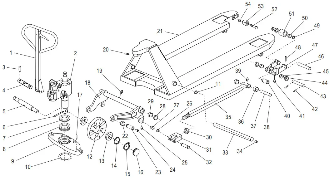 ULINE H-1286 Galvanized Steel Pallet Truck -1