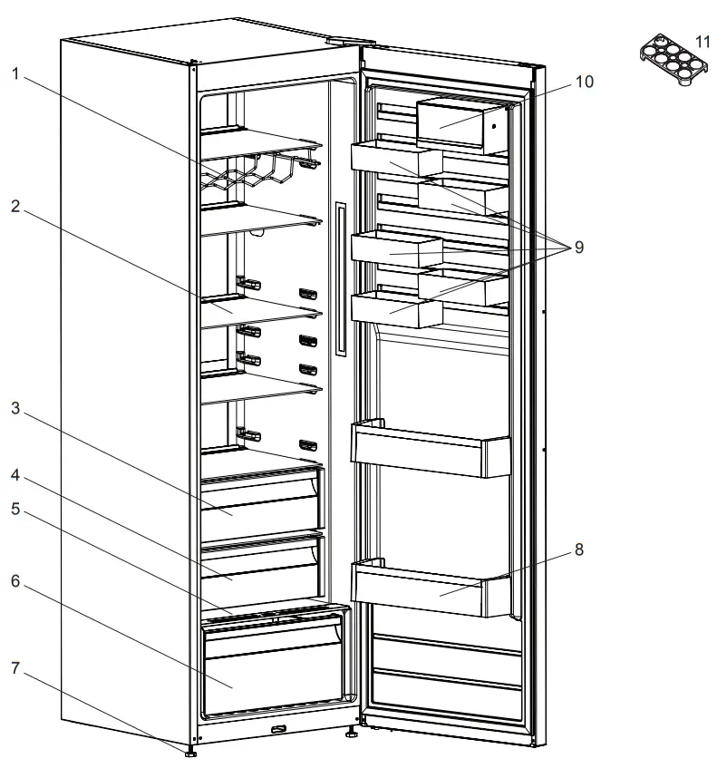 AEG RKB738E5MB Stainless Steel Freestanding Larder Fridge - fig 18