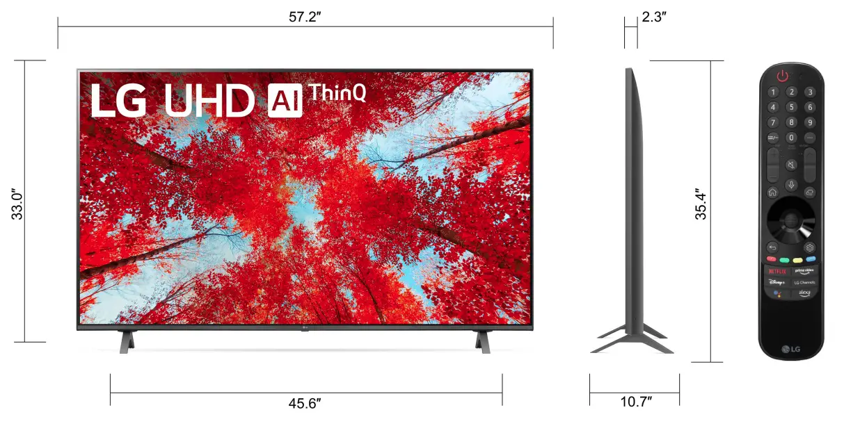 LG 65UQ9000PUD UHD TV Dimension