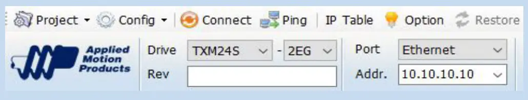 Configure the TXM34 with Step-Servo Quick Tuner software
