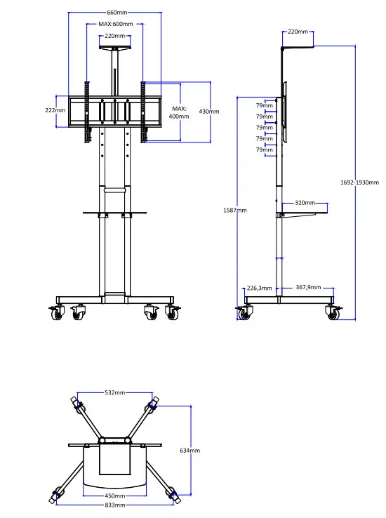 Commbox CBMOBD Suitable for 32 Inches to 65 Inches Screens - Figure 1