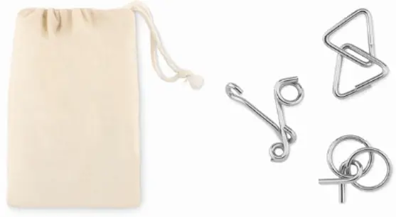 MOB MO9191 Set of 3 Metal Brain Teasers-