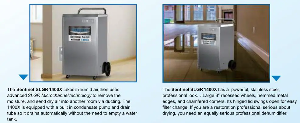 ALORAIR SLGR 1400X Commercial Dehumidifier Owner's Manual - The sentinel SLGR 1400X takes in humid air