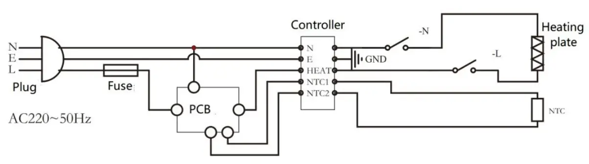 COOK IT Digital Luxury 1500W Kettle with Temperature Control - DIAGRAM