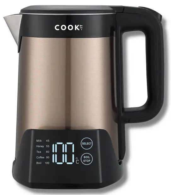 COOK IT Digital Luxury 1500W Kettle with Temperature Control