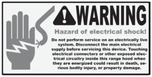 RISK OF ELECTRICAL SHOCK