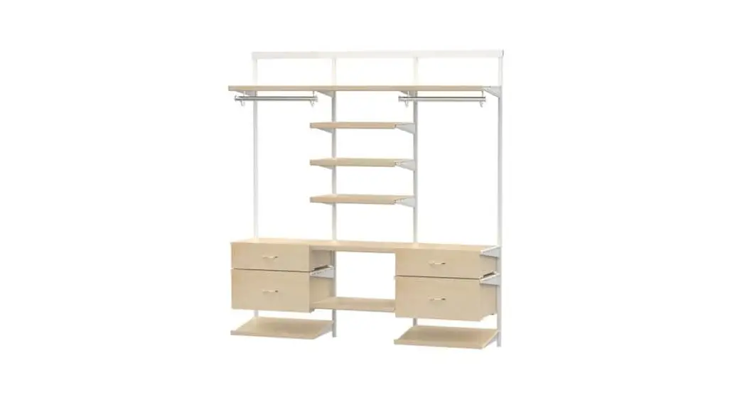 Everbilt 90750 Genevieve 6 Ft. White Adjustable Closet Organizer Double Instruction Manual Everbilt 90750 Genevieve 6 Ft. White Adjustable Closet Organizer Double Instruction Manual