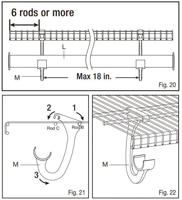 EVERBILT 90750 Genevieve 6 ft. White Adjustable Closet Organizer Double - fig 17