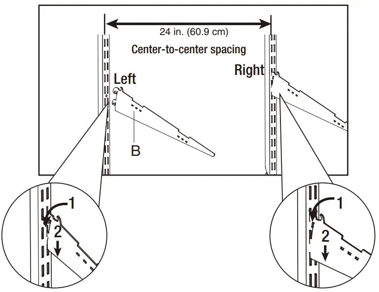 EVERBILT 90750 Genevieve 6 ft. White Adjustable Closet Organizer Double - fig 24