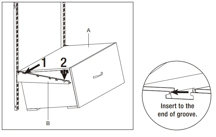 EVERBILT 90750 Genevieve 6 ft. White Adjustable Closet Organizer Double - fig 37