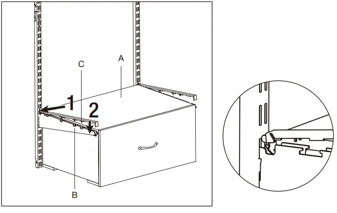 EVERBILT 90750 Genevieve 6 ft. White Adjustable Closet Organizer Double - fig 38