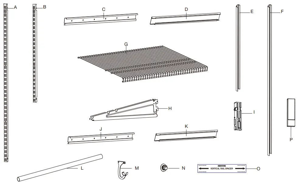 EVERBILT 90750 Genevieve 6 ft. White Adjustable Closet Organizer Double - fig 8