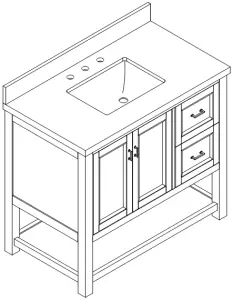 lowes 9V316V36 36 inch Harwood Vanity