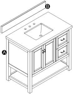 lowes 9V316V36 36 inch Harwood Vanity - PACKAGE CONTENTS