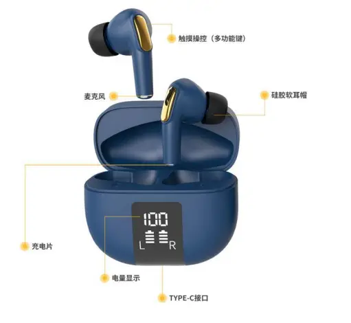 SWAGTEK TW20 True Wireless Earbuds Earbuds function guide diagram
