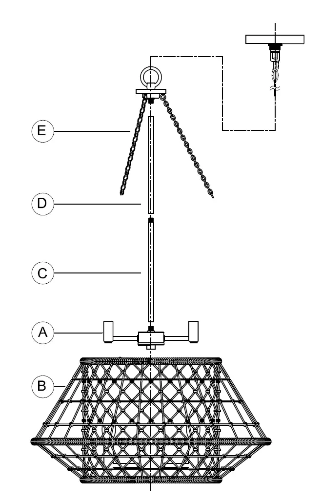 PROGRESS-LIGHTING-P400323-Laila-4-Light-Vintage-Brass-Coastal-Chandelier-FIG-3