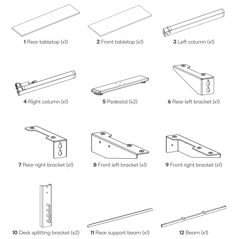 kogan ELSTADSPNWA Standing Split Desk - Figure 1