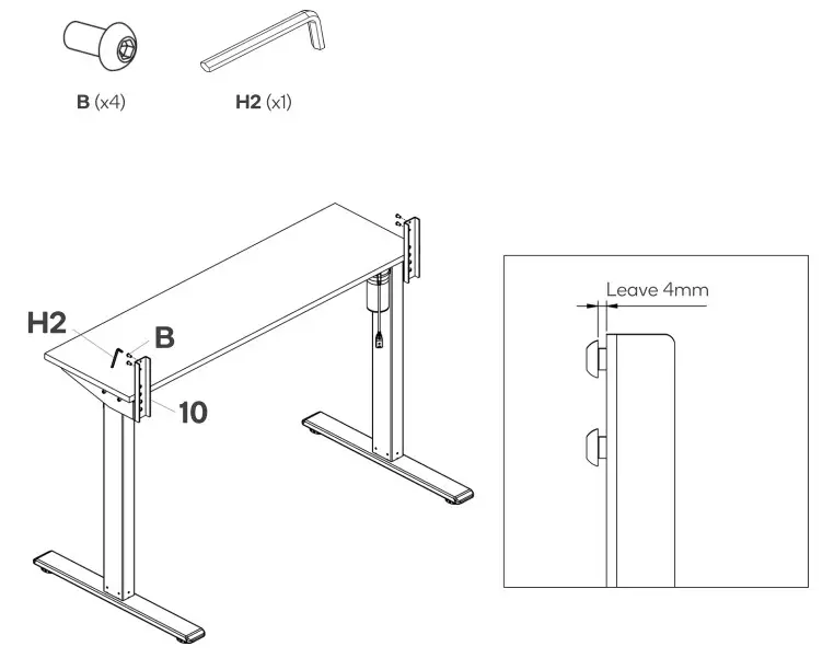 kogan ELSTADSPNWA Standing Split Desk - Figure 16