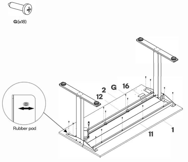 kogan ELSTADSPNWA Standing Split Desk - Figure 19