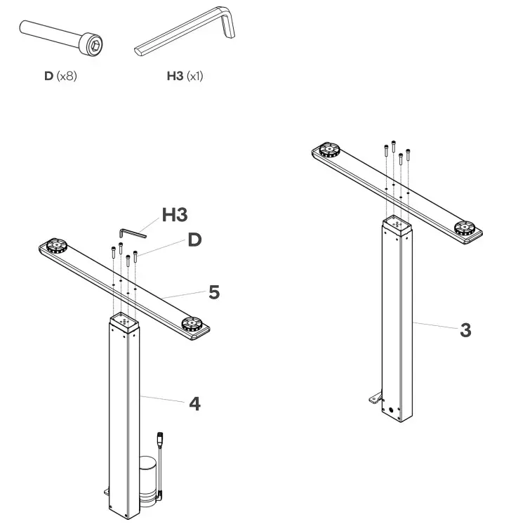 kogan ELSTADSPNWA Standing Split Desk - Figure 5