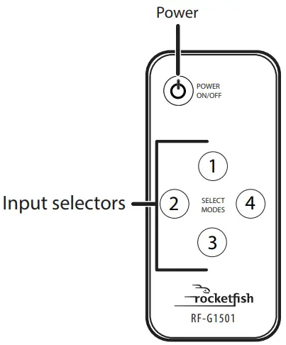 rocketfish RF-G1501 4-Port HDMI Switch with 4K Compatibility - remote