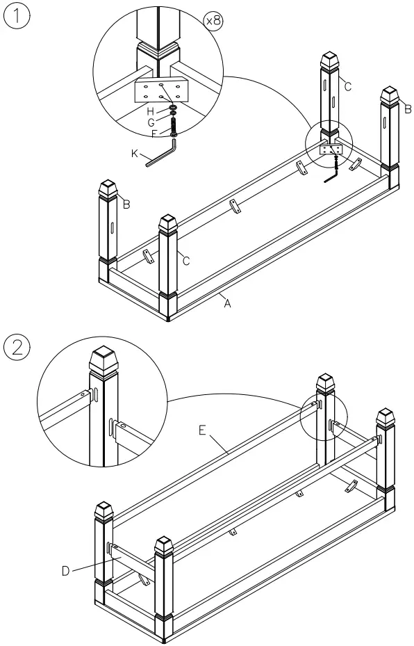 ASHLEY D64709 Bolanburg Counter Height Dining Bench-fig3