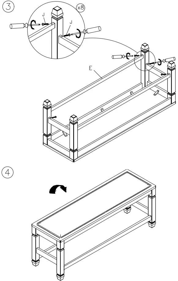 ASHLEY D64709 Bolanburg Counter Height Dining Bench-fig4