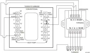 wiring diagram for a 2H/1C conventional application