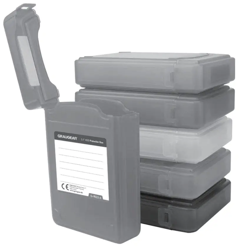 GrauGear G-PB35-6 6x 3.5 Inch HDD Protection Box Set