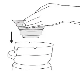 Sage BJE530 the Nutri Juicer Cold Plus User Guide - Align the arrows at the base of the stainless steel filter basket