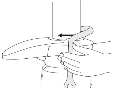 Sage BJE530 the Nutri Juicer Cold Plus User Guide - The safety locking arm should now be in a vertical position and locked into place on top of the juicer cove
