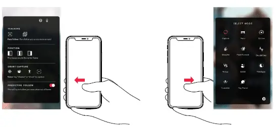 Visualize settings and menu