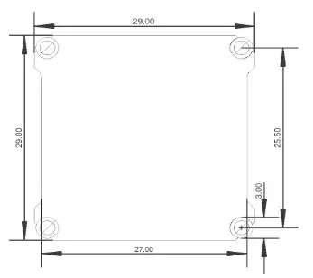 FETTEC Mini AIO 15A Flight - Dimensions (in mm)