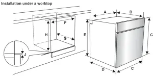 omega OBO698PXB 60cm 8 Function Pyrolytic Wall Oven