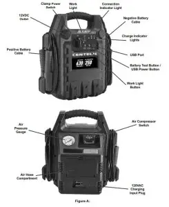 CEN-TECH 4-in-1 Portable Jump Pack-Functions
