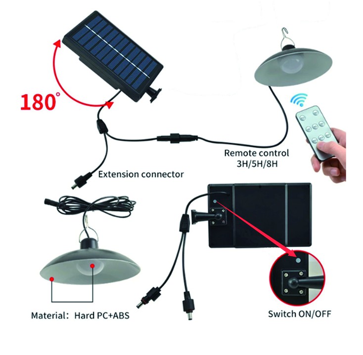 Aolyty Solar Pendant Light-