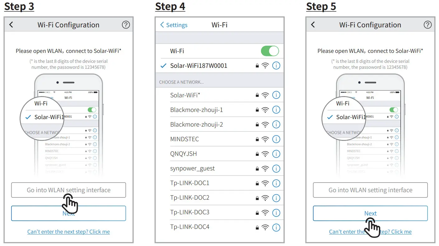 GOODWE WiFi Configuration - Wi-Fi Configuration step 2