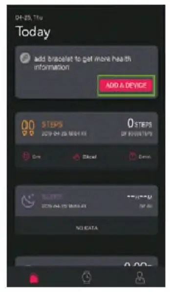 Smart bracelet binding by APP 1