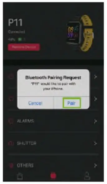 Smart bracelet binding by APP 3